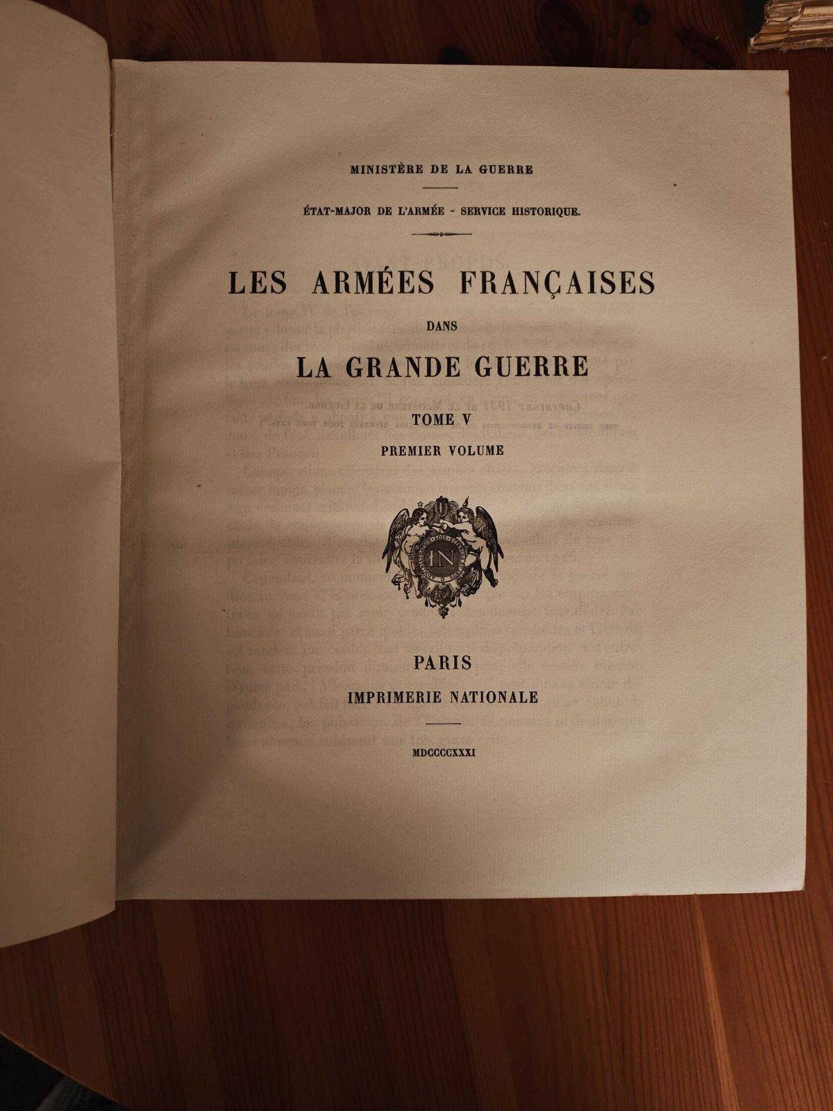 Antique "Les Armees Francaises Dans La Grande Guerre" (Wwi)  Tome V    Volume I Full Set   German Retreat, Spring Offensive, New Leader  20s/30s photo buy