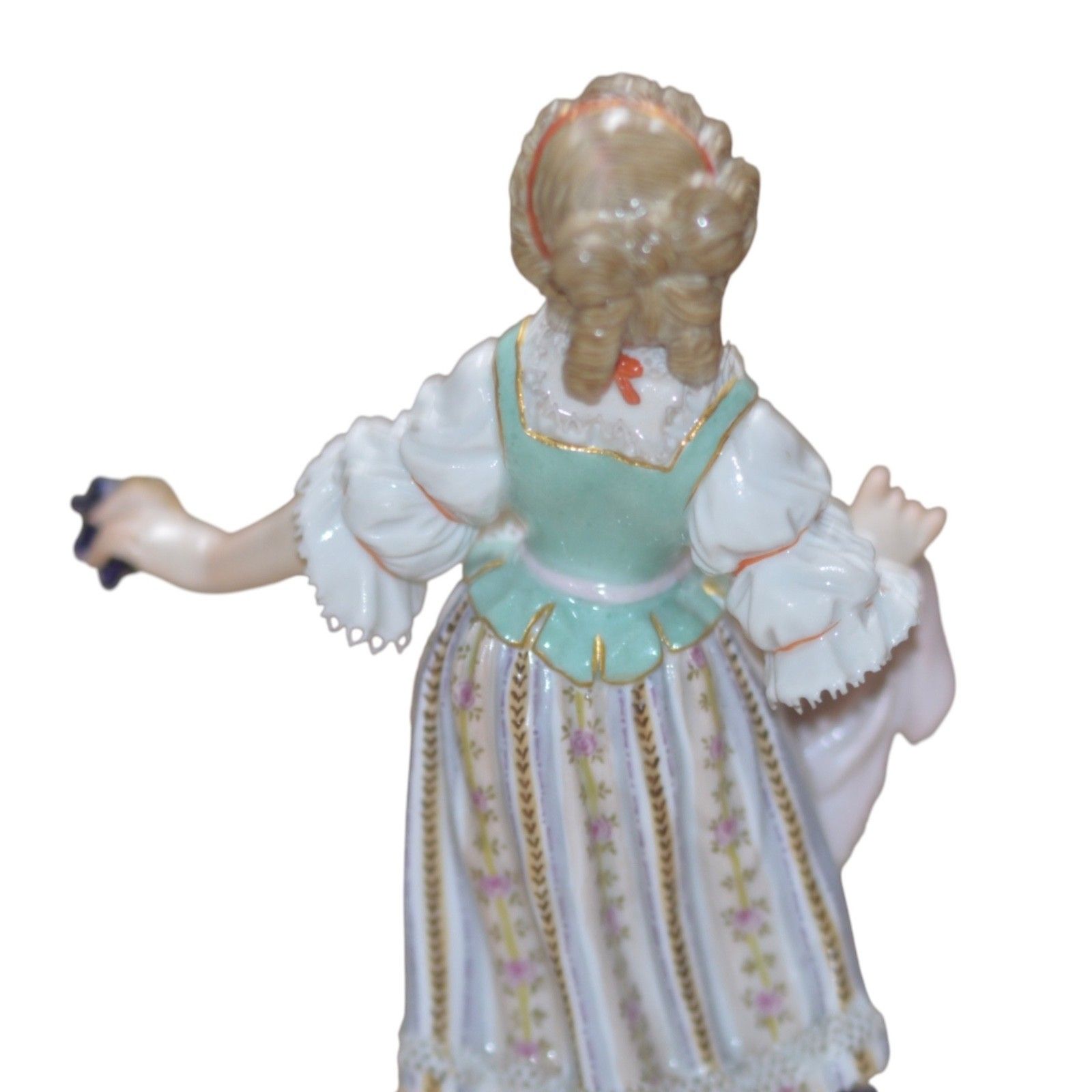 Meissen Porcelain Figure Of A Girl Holding Grapes photo buy