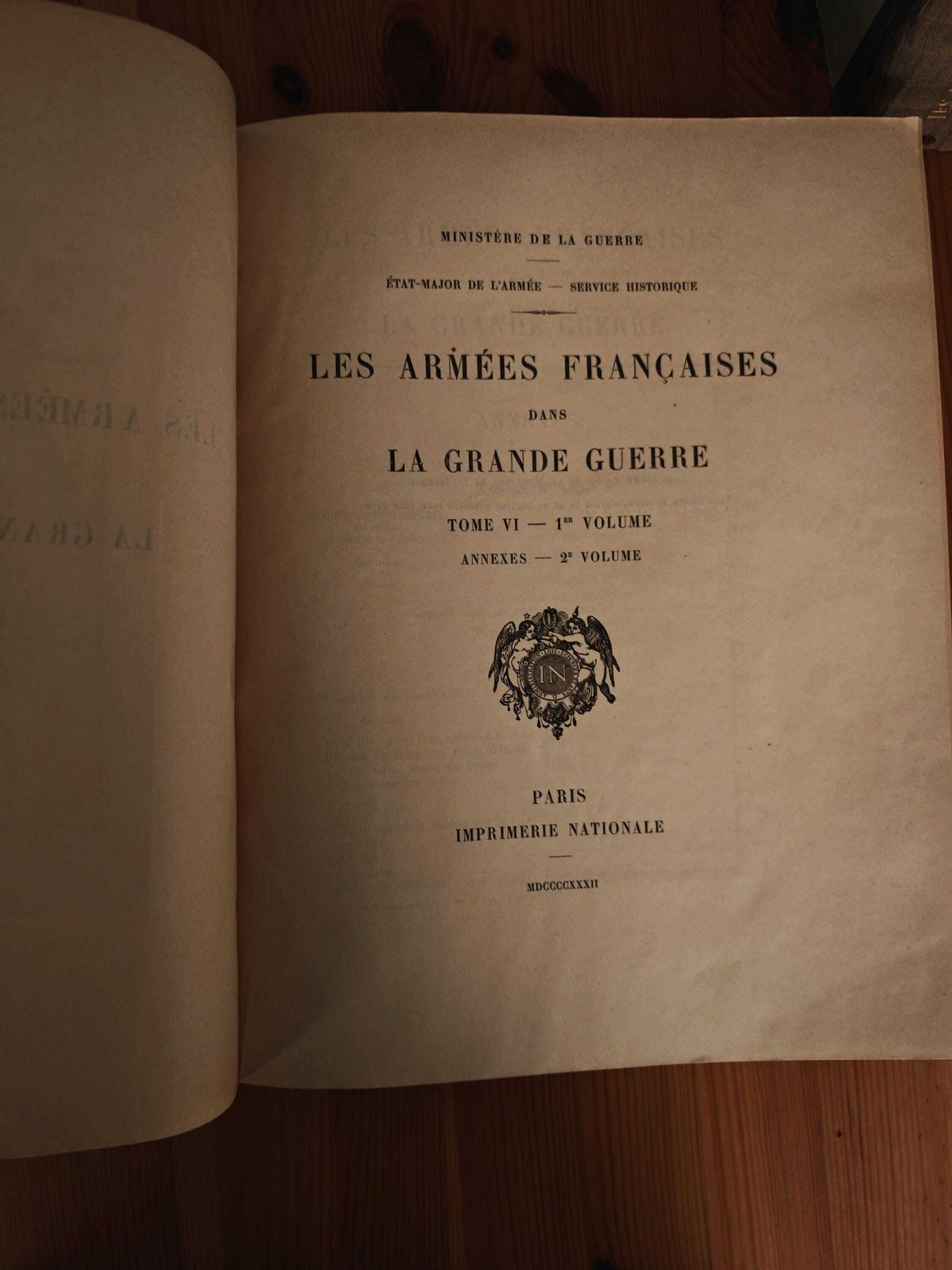 425.0 Antique "Les Armees Francaises Dans La Grande Guerre"   Tome VI   Volume I Set  1917 Actions Following Brest Litovsk   Gd Con   20s 30s photo