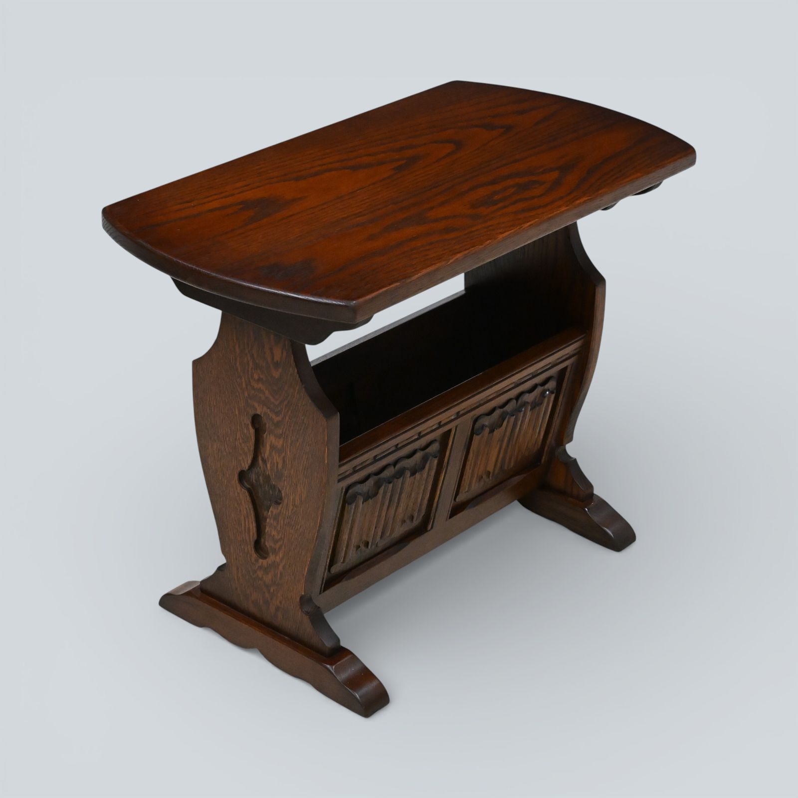 Old Charm Magazine Rack In Tudor Brown Free Delivery* photo vintage