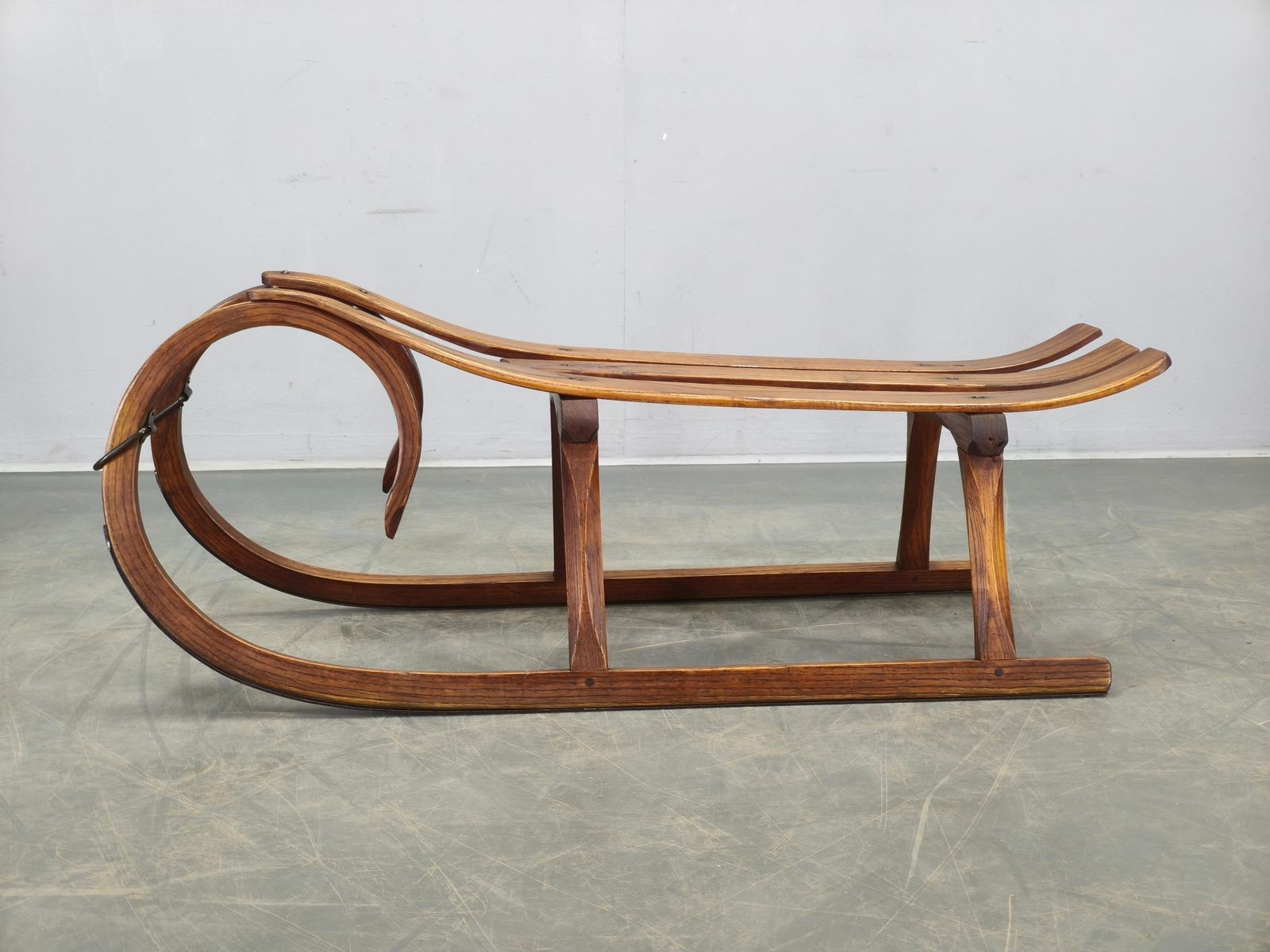1930s Czech Oak Art Deco Sled photo for sale