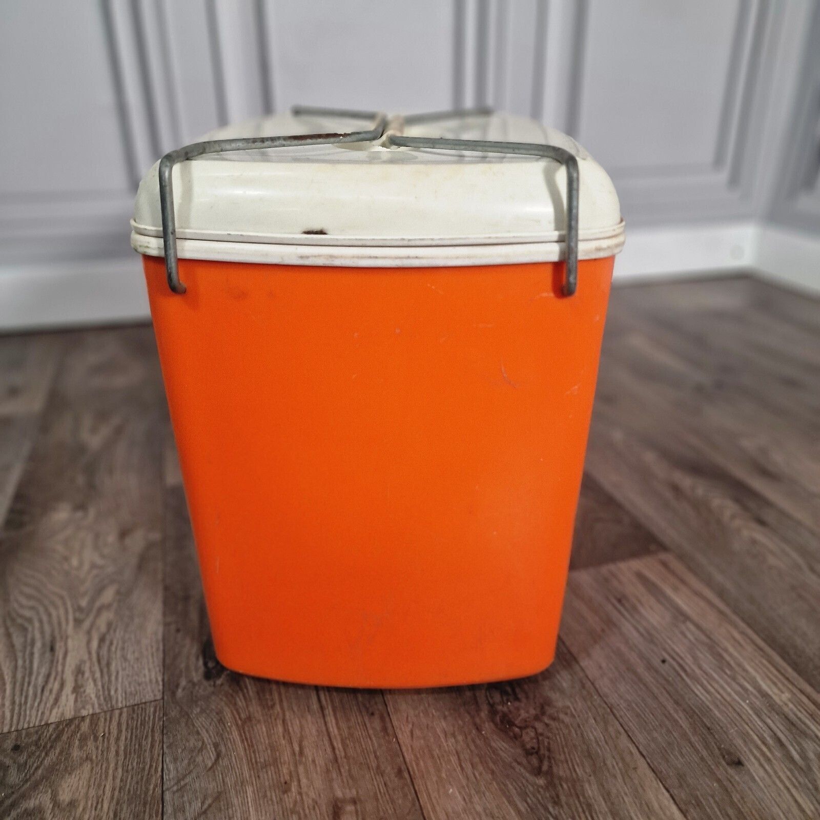 Vintage Cool Box Orange Retro Beach Prop Classic Car Beetle Vw Camper Van photo buy