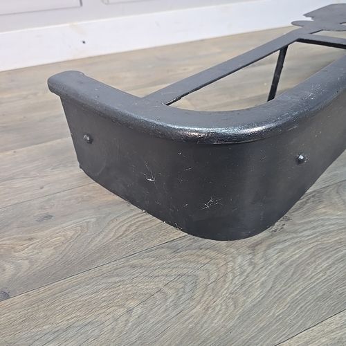 photo vintage Antique Victorian Fire Fender Steel Iron Cottage Cooking Range Kerb Trivet