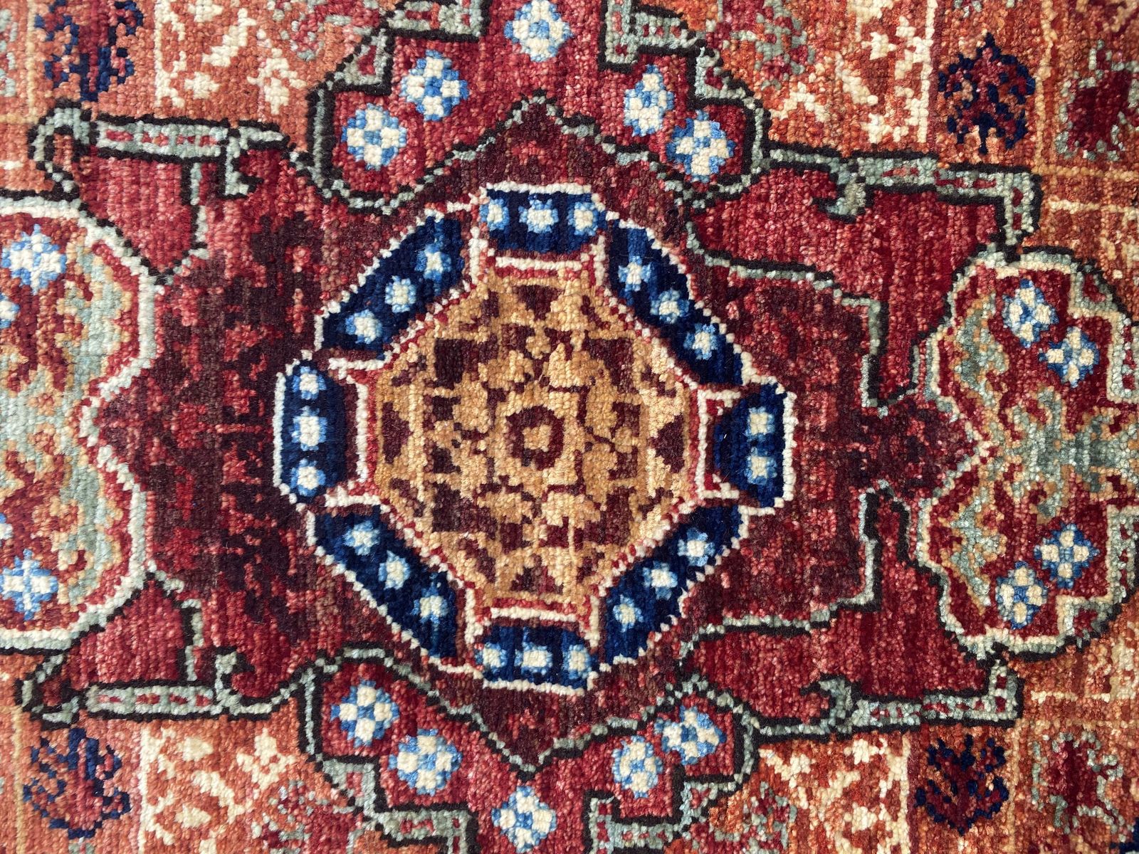 2x3 Rust Afghan Mamluk Hand Knotted Oriental Rug photo vintage
