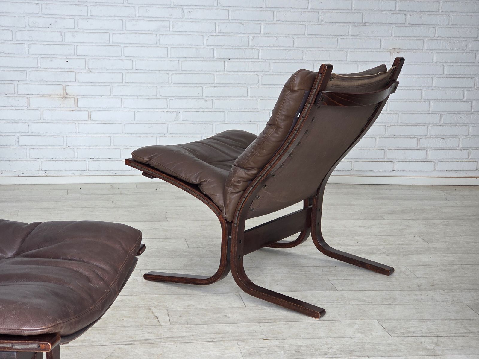1970s, Norwegian Design By Ingmar Relling, Model "Siesta", Set Of 2 Chairs With Footstool. photo 2150.0
