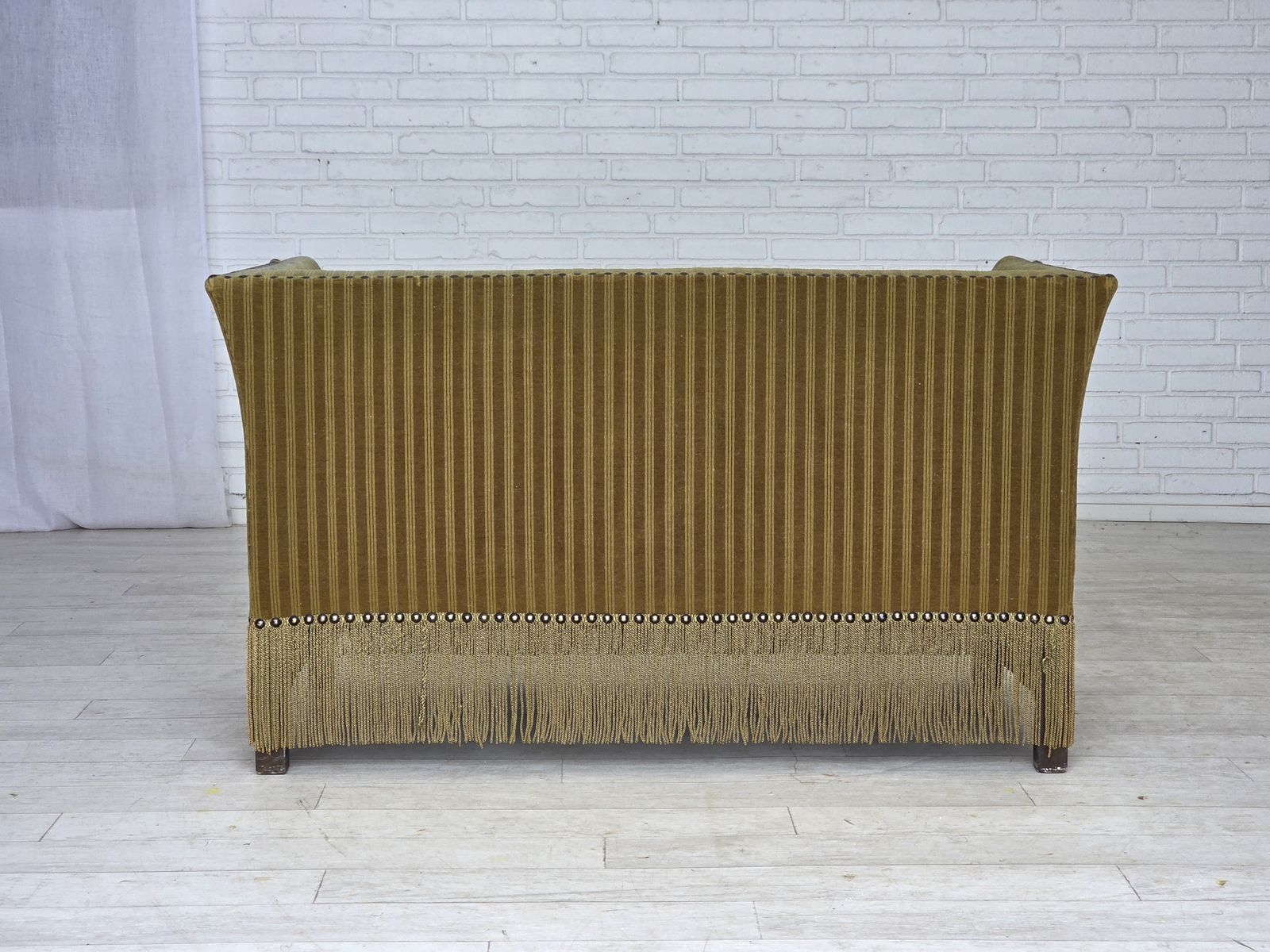 photo for sale 1970s, Danish 2 Seater Sofa, Original Green Furniture Velour.