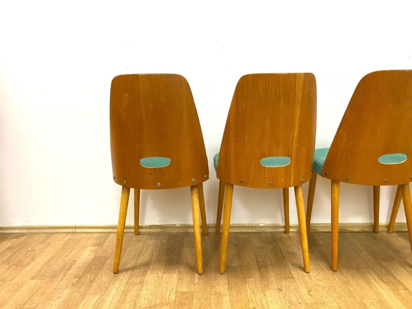 Set Of 4 Retro Chairs, Brussels Style, 1964, Czechoslovakia photo furniture