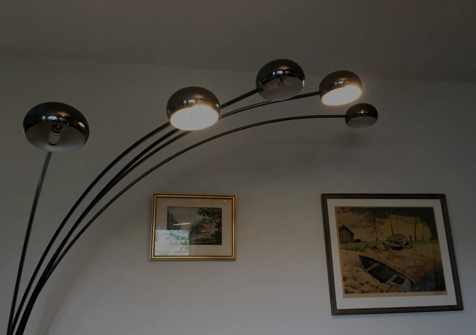 Vintage Floor Lamp "Gustav" Arco Style In Marble Base  Sweden 1970s photo vintage