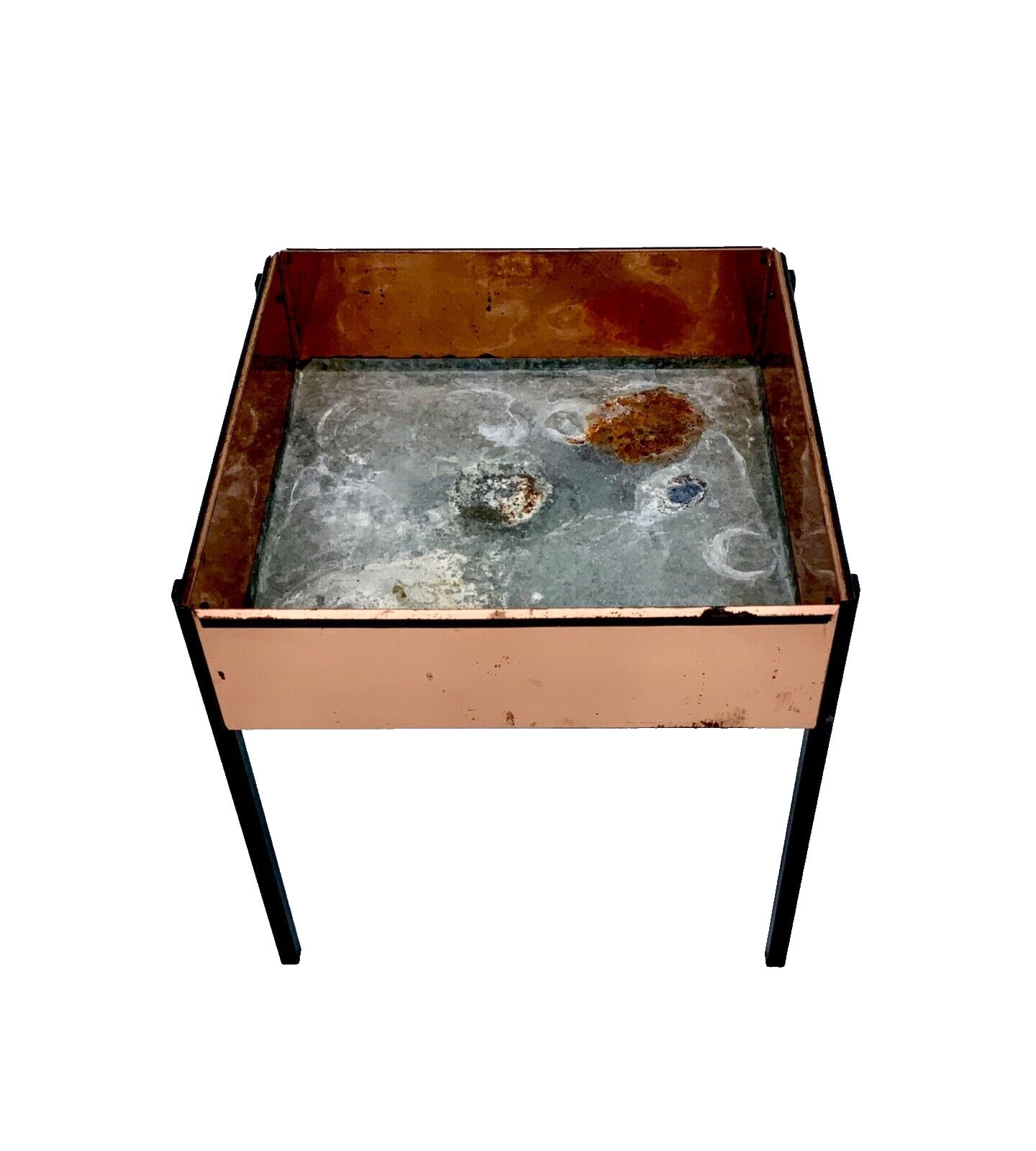 Square Copper Flower Table, Planter, Ab Markaryd H. Agne Jakobsson Sweden 1950s photo Home Decor
