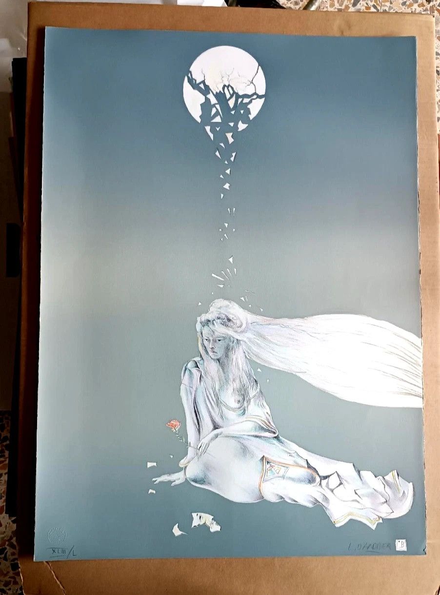 photo vinterior 4 Lithographs Lorenzo D'andrea (1943) Printing House Angels Lucca 50x35 70x50