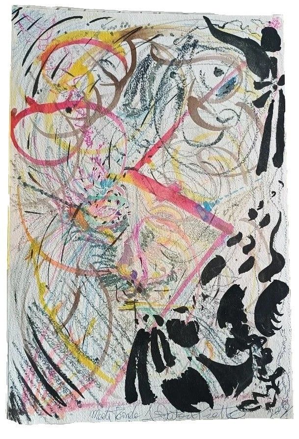 3 Mixed Techniques On Paper 50x35 Cm Fimata Mixture 50x35 photo Art