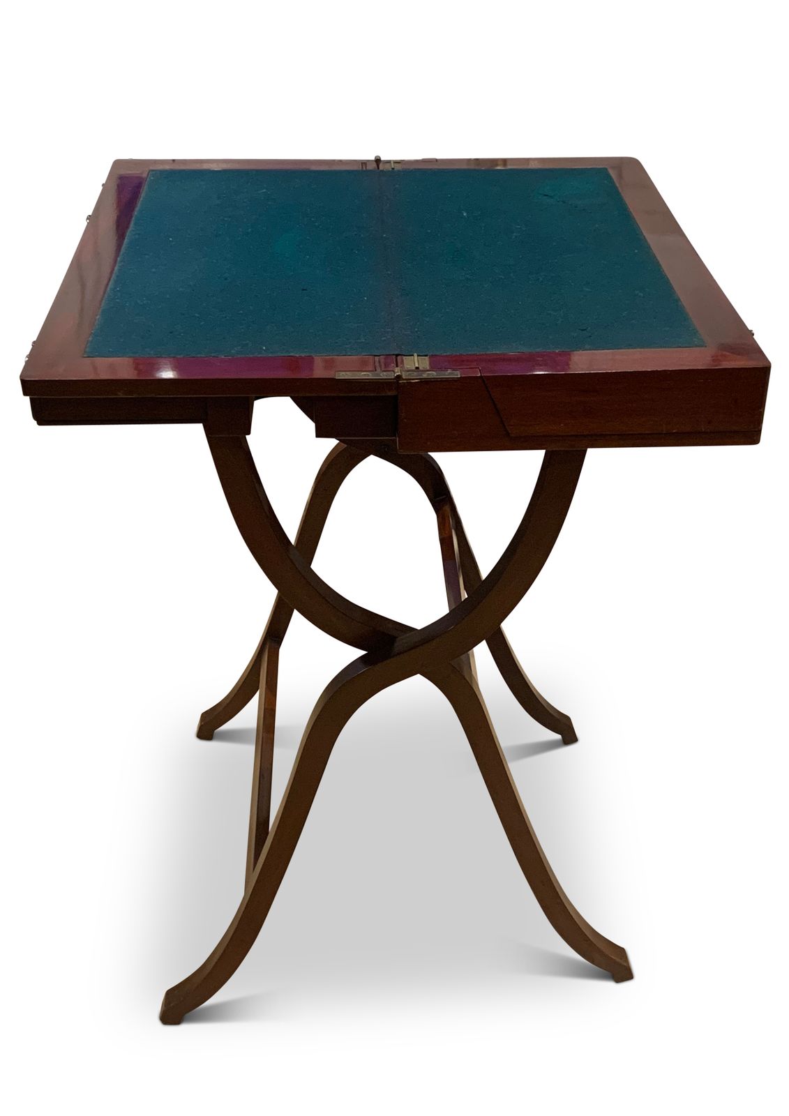 Regency Travelling Campaign Coaching X Frame Table United By Rail Stretchers. photo vinterior