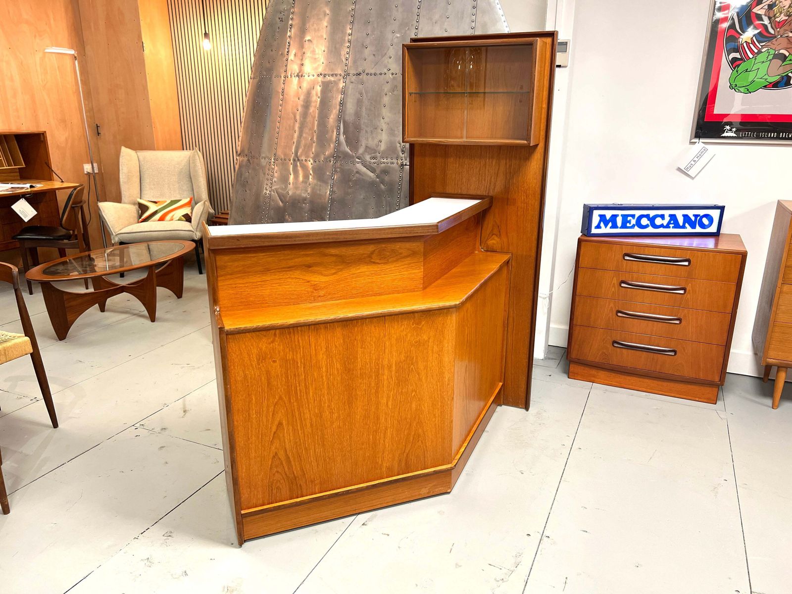 Turnidge, Mid Century Teak Cocktail Bar photo furniture