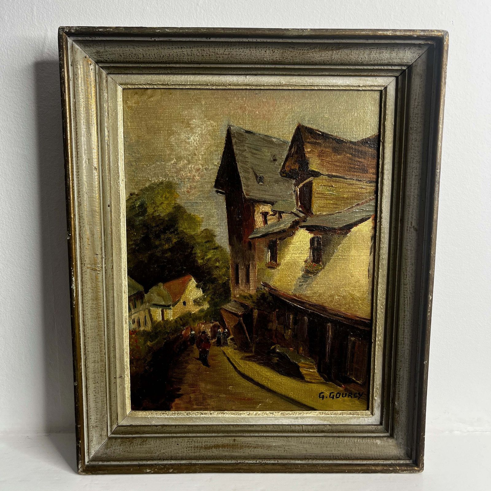 Vintage French Painting Of Dinan, Signed G Gourey
