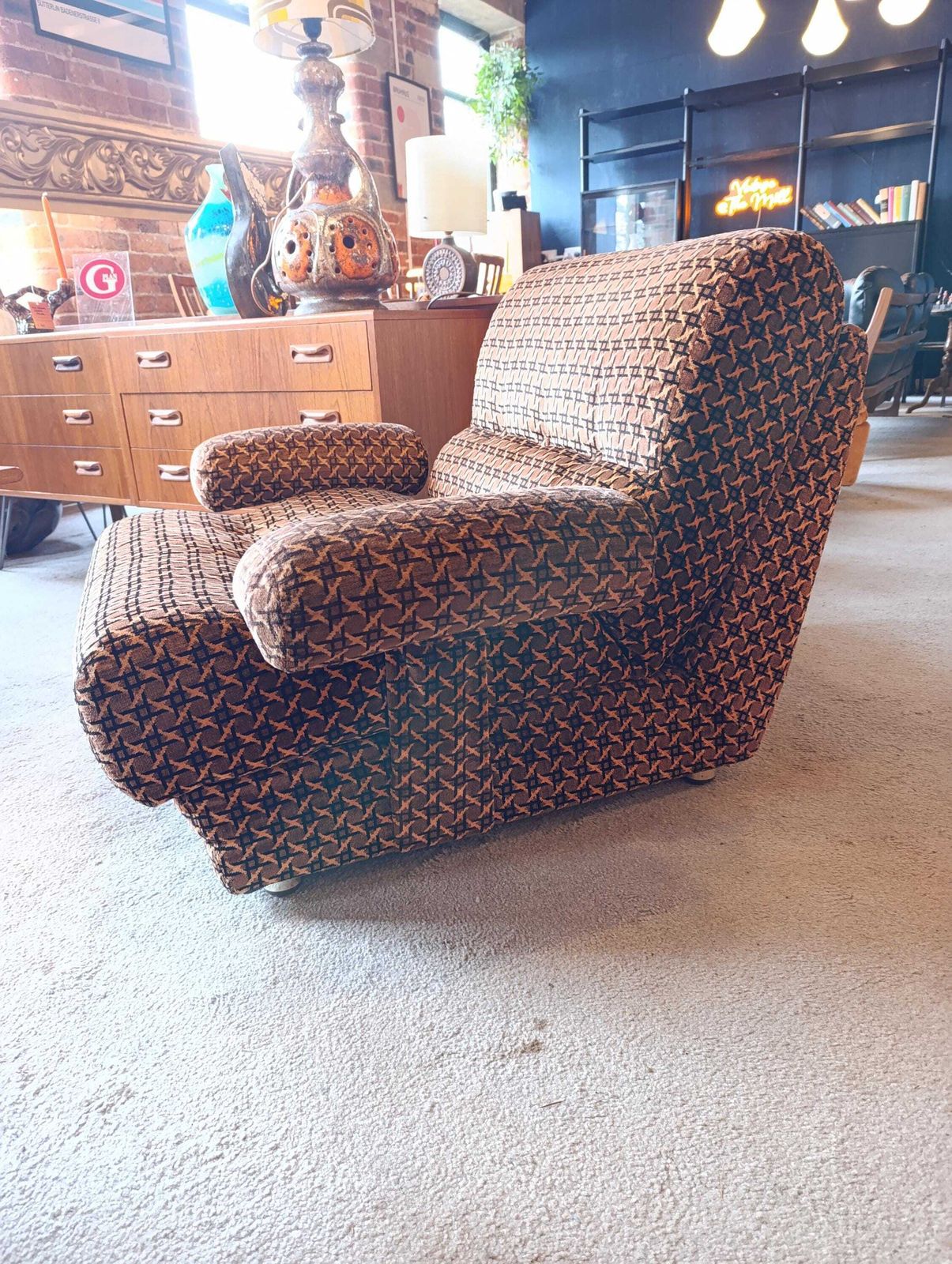 Mid Century Convertible Armchair Daybed, 1970s photo for sale