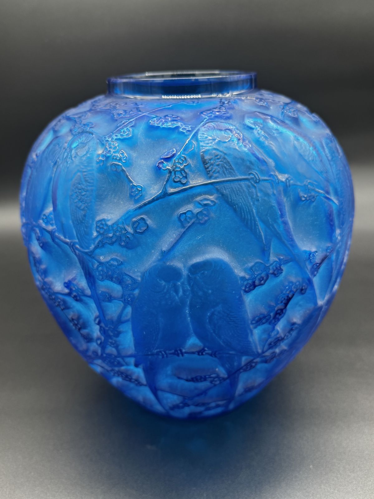 A R.Mamique Perruche Vase By R.Lalique photo vinterior