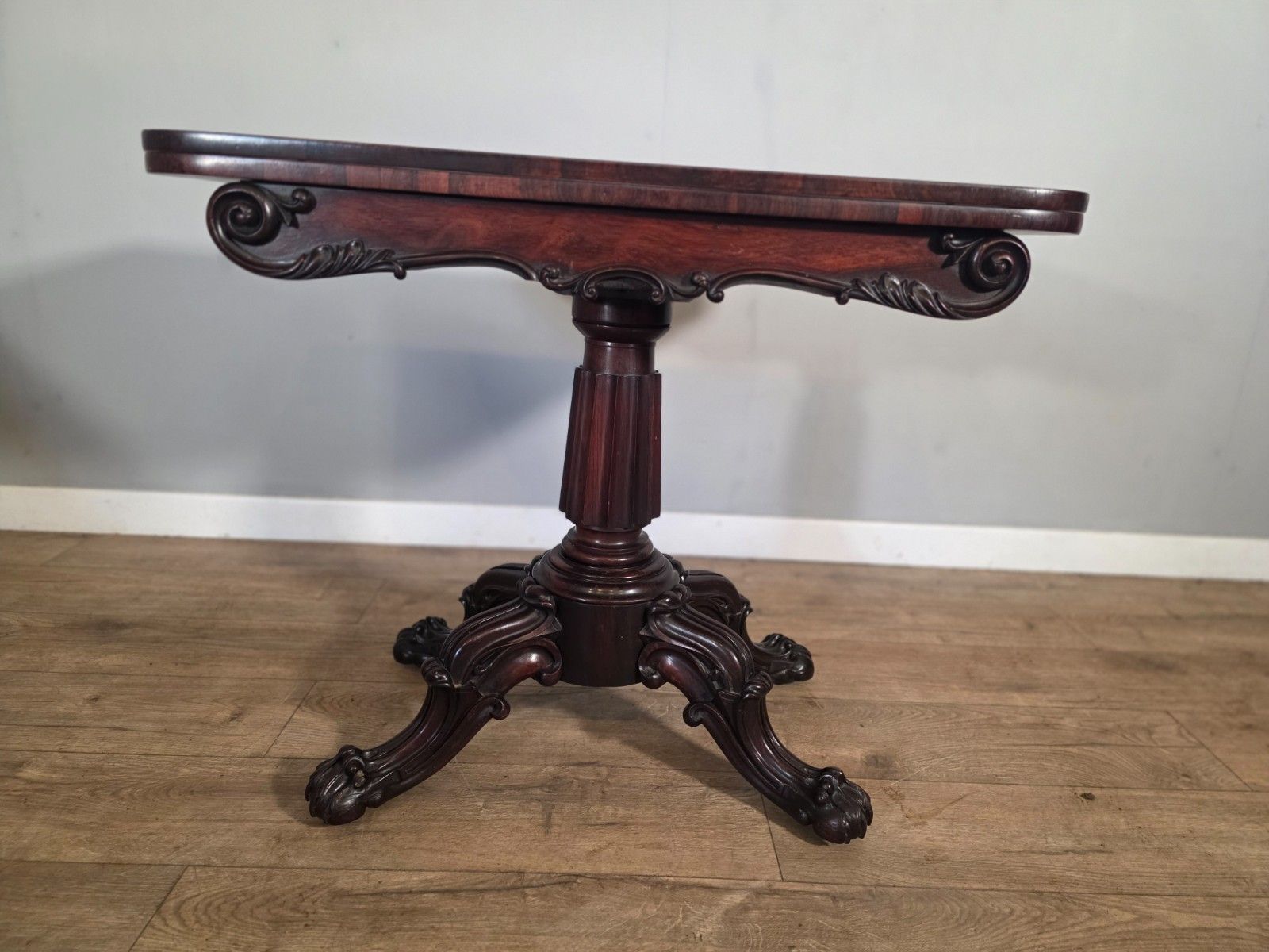 Antique Early Victorian Rosewood Tea Table 1850s photo Furniture