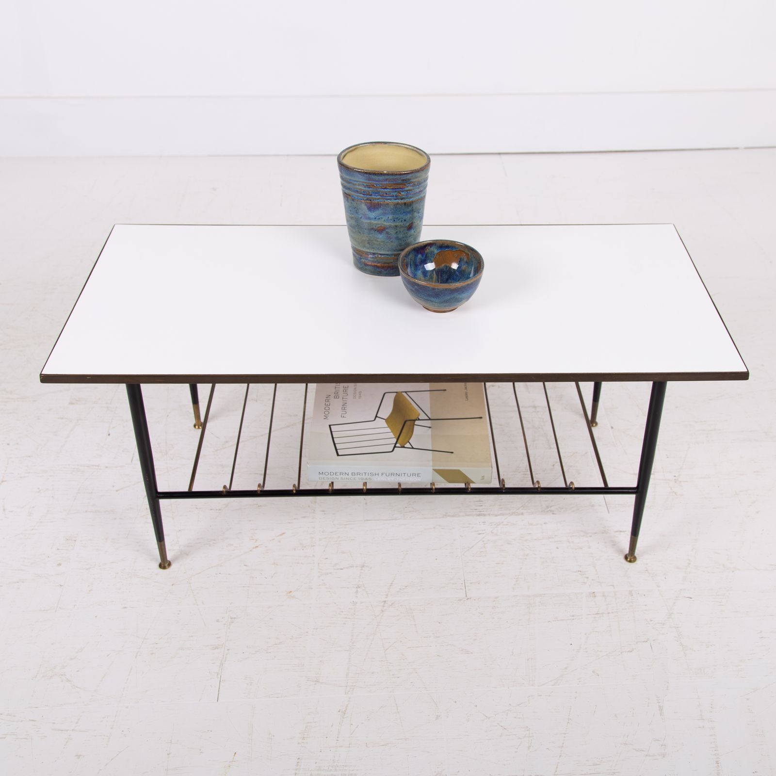 665.0 Mid Century Brass Coffee Table By Jwc Payne For Heals No3 photo