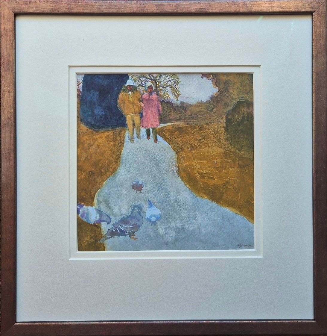 Hans Schwarz   December 29th (Original Painting In Gouache, Possibly Greenwich Park) photo for sale