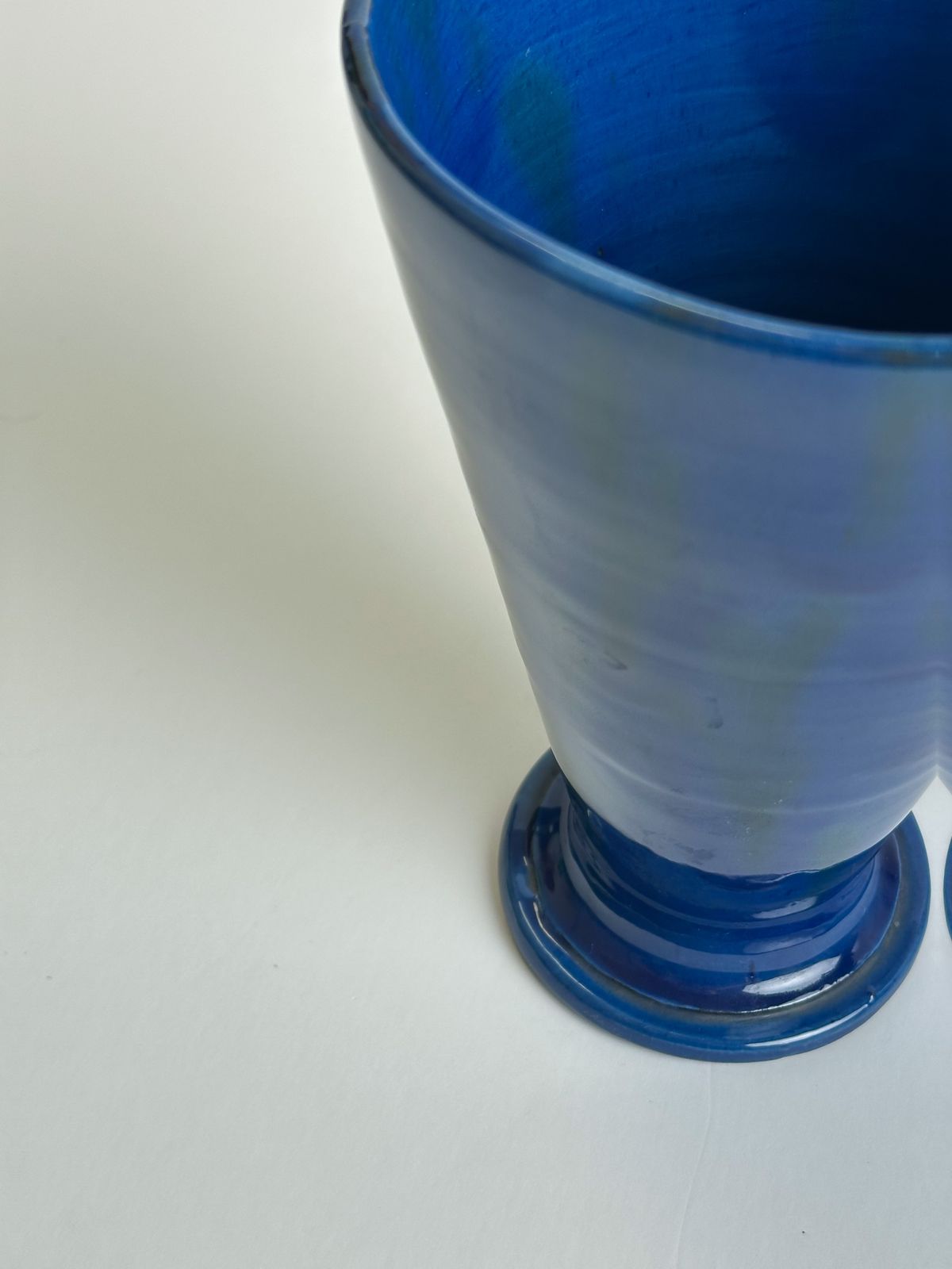 Arts And Crafts Cobalt Blue Stoneware Vase By Charles Brannam, Barnstaple, Circa 1910 photo furniture