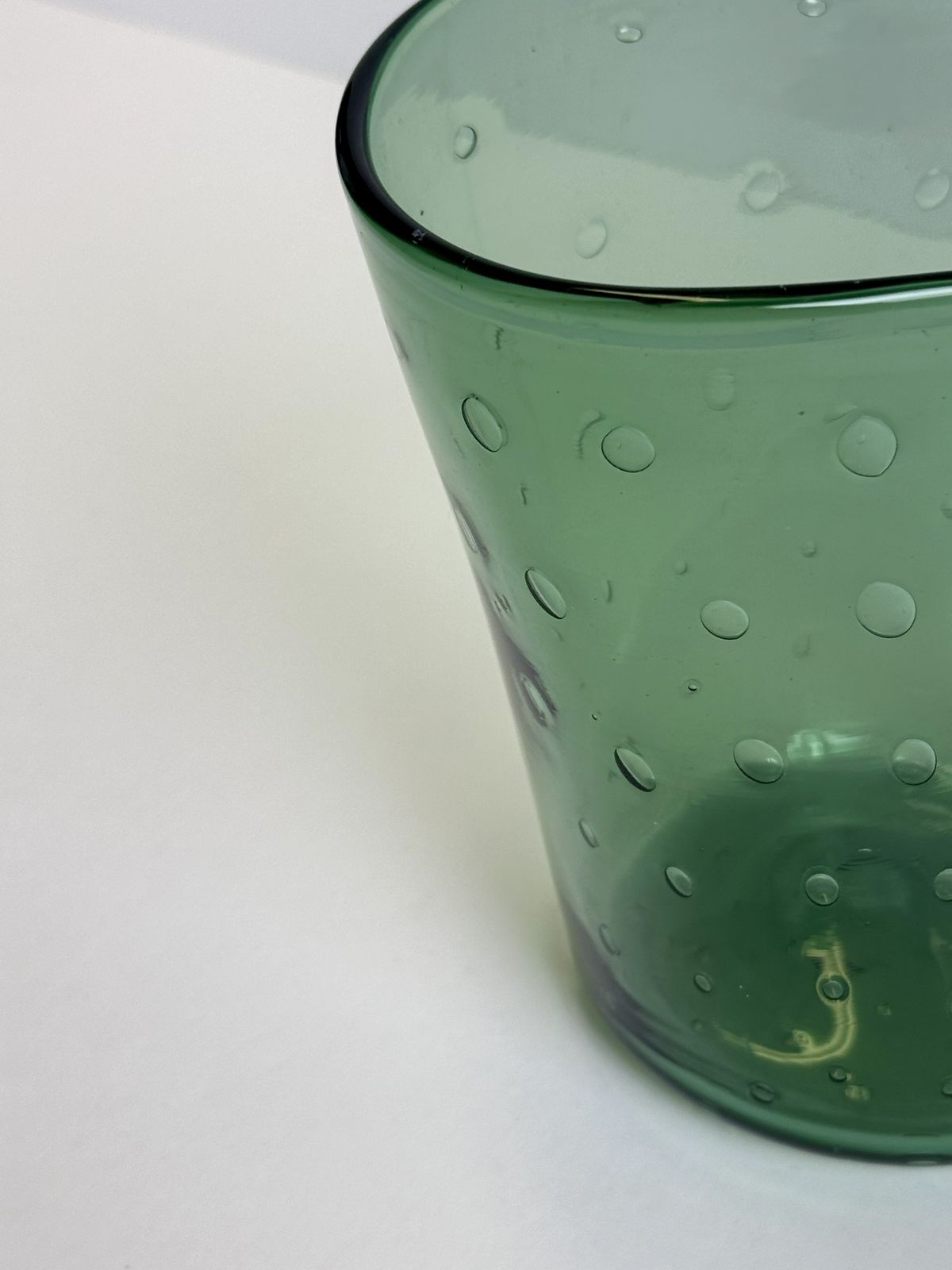 1950s Empoli Vetro Verde Bullicante Glass Vase, Italy photo Home Decor