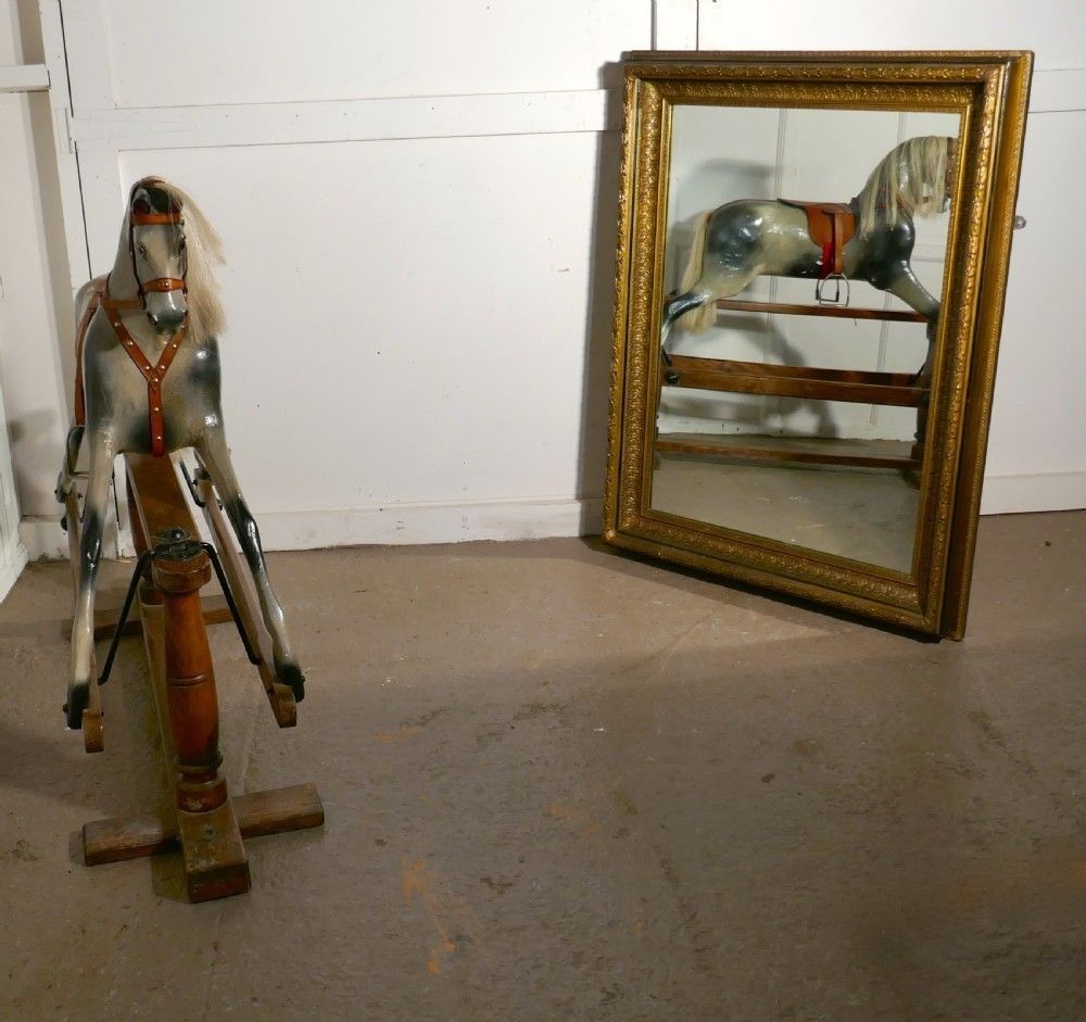 A Large 19th Century Gilt Wall Mirror photo for sale