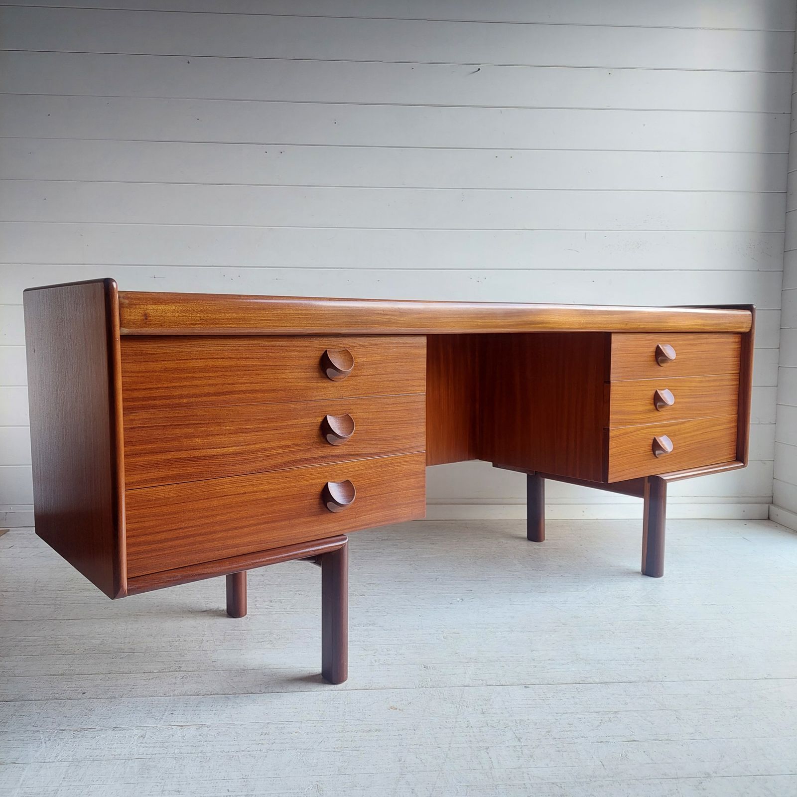 Furniture Mid Century Teak Dressing Table  Desk By White And Newton, 1960s England photo