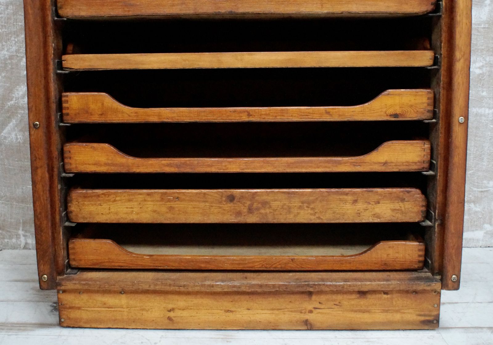 Antique Oak Warings Tambour Plans Chest photo Furniture