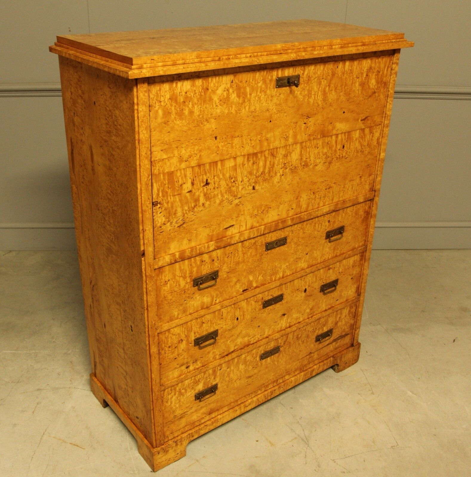 photo for sale 19th‑Century Swedish Masur Birch Secretaire