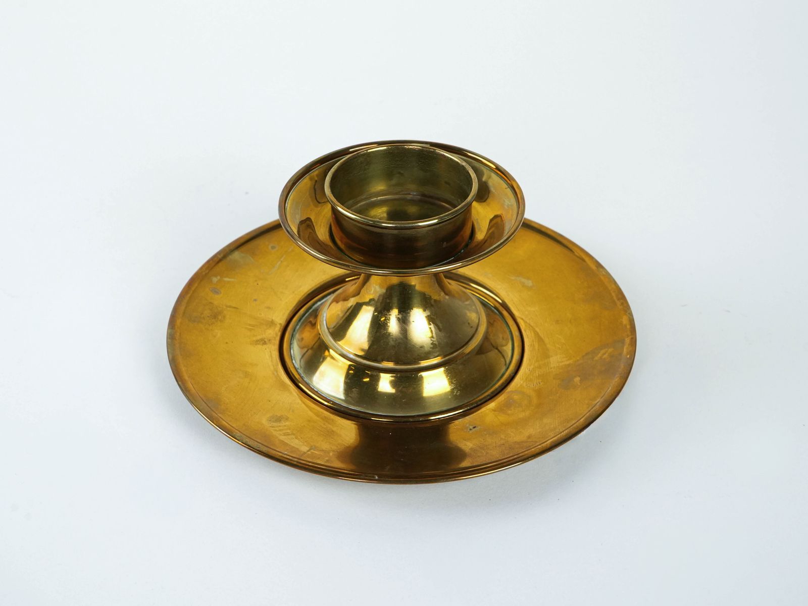 Brass Candlestick With Base, Italian Design, 1960s, Made In Italy photo Home Decor