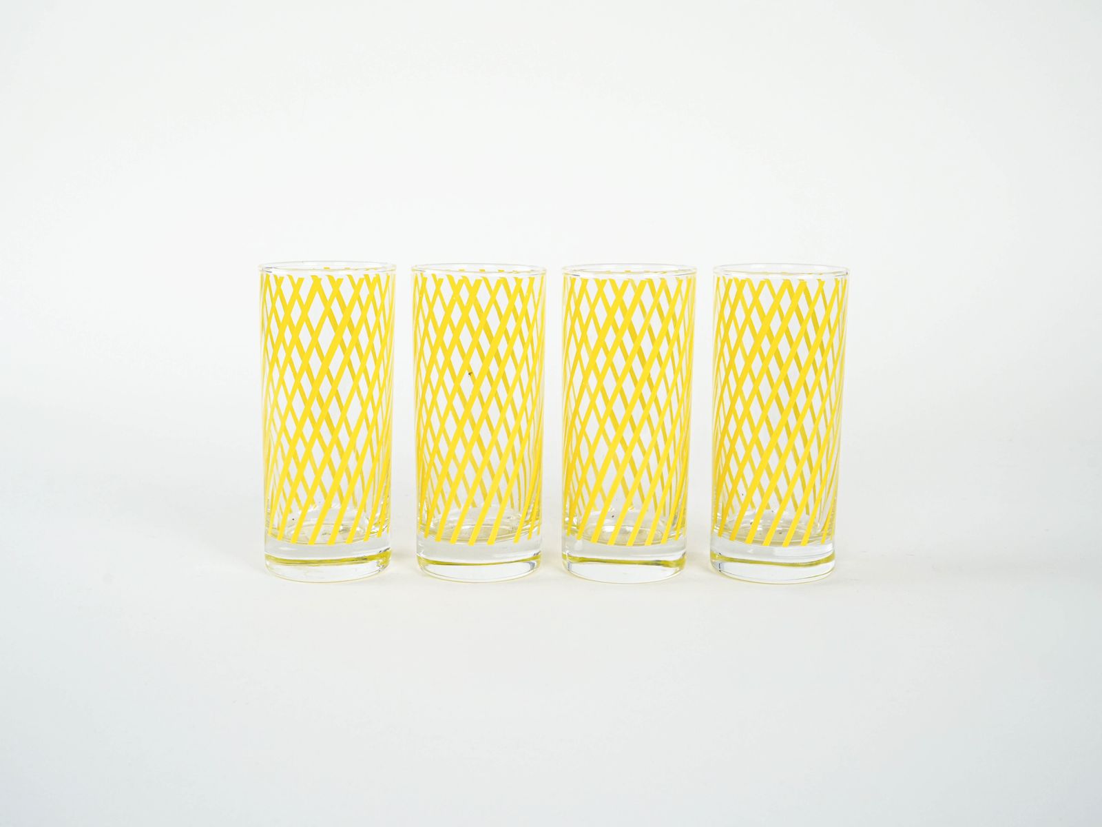 Set Of Highball Glasses, Italian Design, 1970s, Manufactured In Italy photo for sale