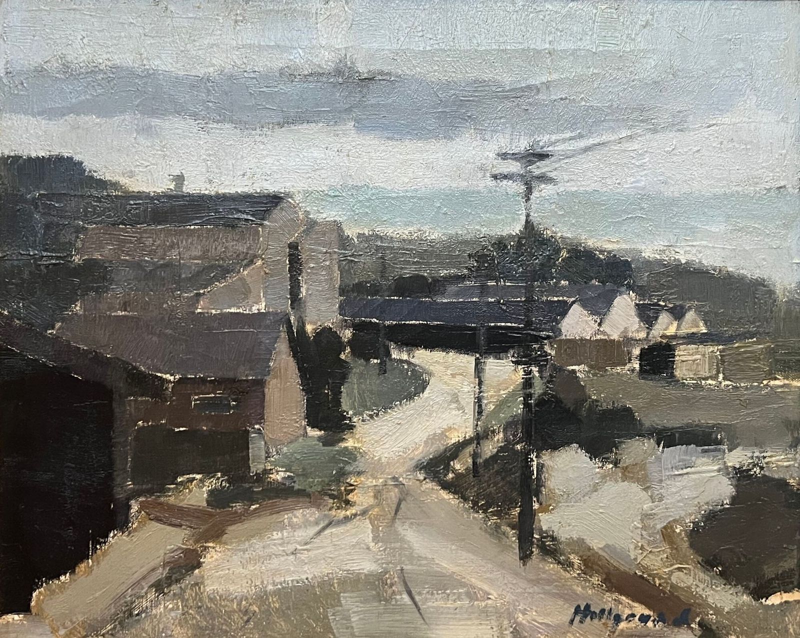 'Road Through The Village' By Bengt Hillgrund (1935–1981) photo furniture