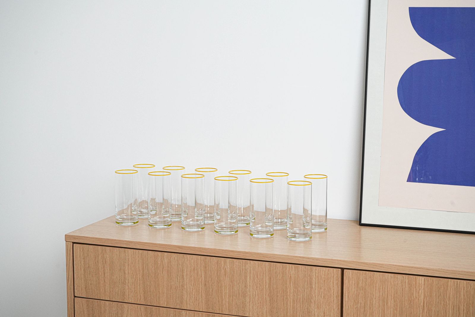 Set Of Highball Glasses, Italian Design, 1970s, Manufactured In Italy photo vinterior