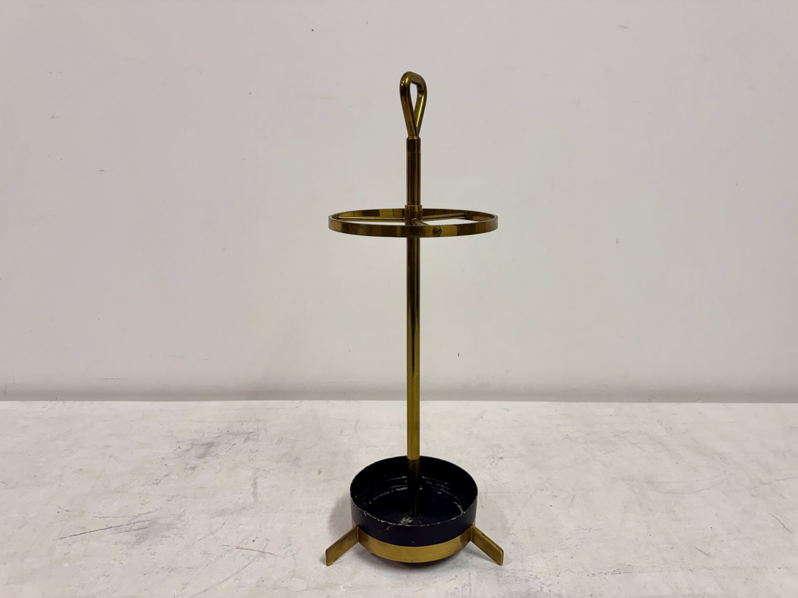 1950s Italian Brass And Iron Umbrella Stand photo buy