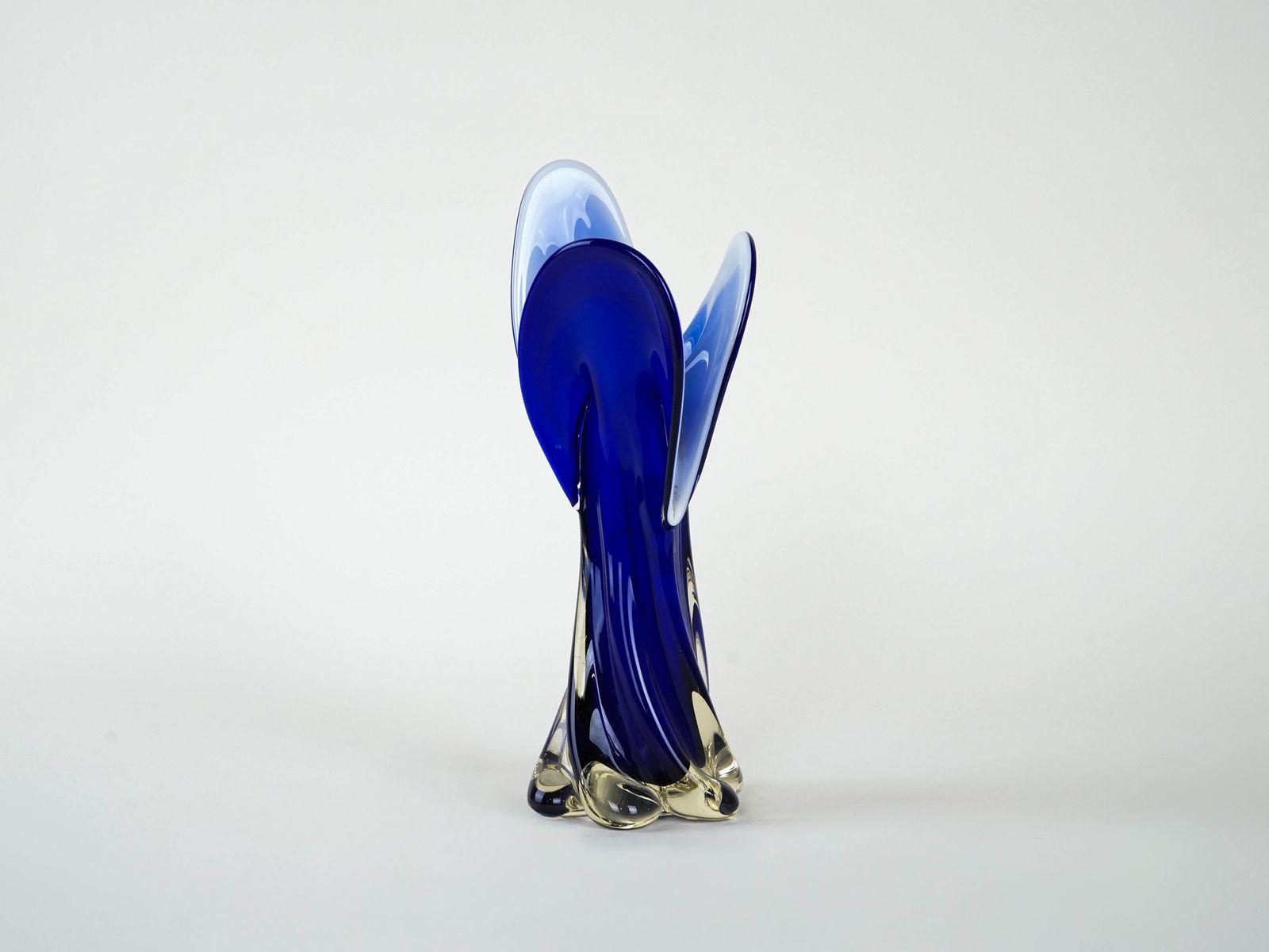 Kobaltblauwe Vaas, Murano Glas, Italiaans Design, Jaren 1960, Made In Italy photo for sale