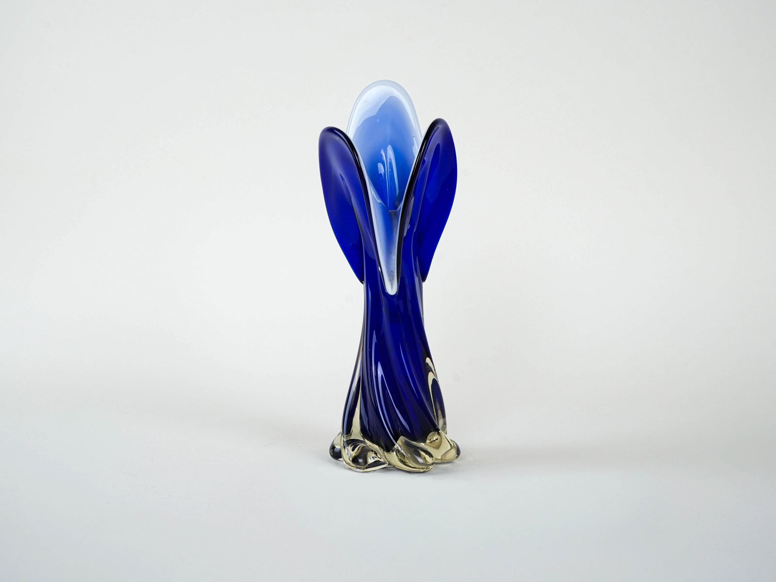 Kobaltblauwe Vaas, Murano Glas, Italiaans Design, Jaren 1960, Made In Italy photo Woonaccessoires