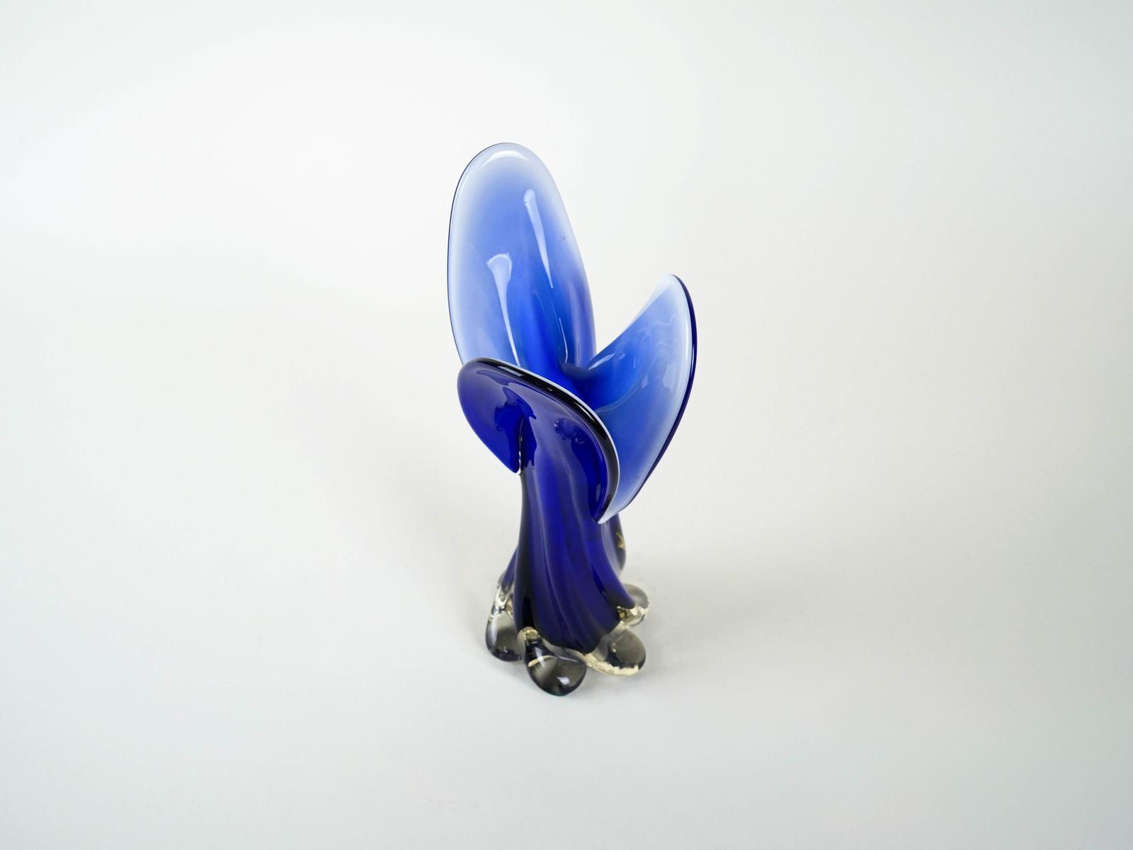 Kobaltblauwe Vaas, Murano Glas, Italiaans Design, Jaren 1960, Made In Italy photo 359.0