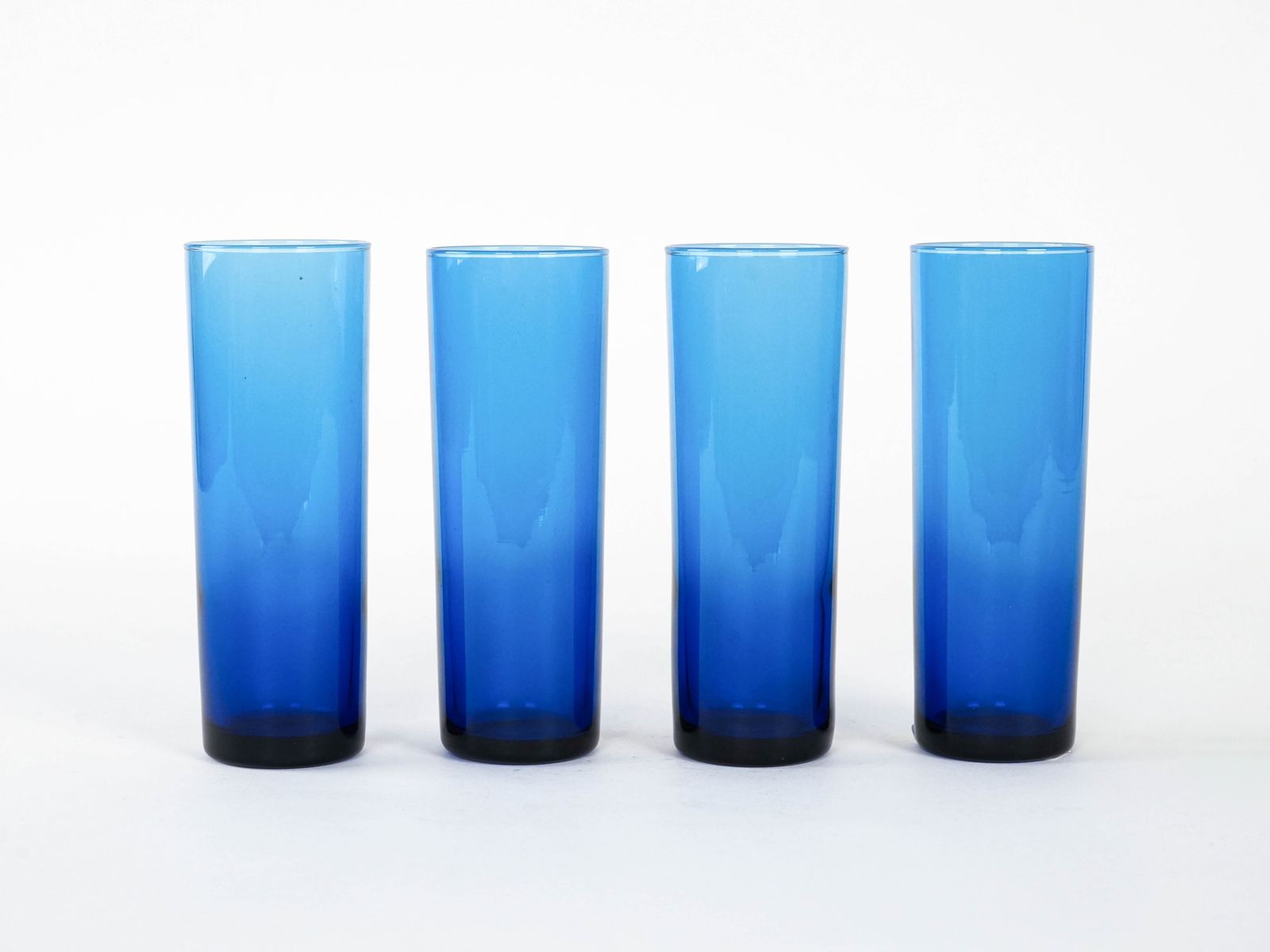Set Of Cobalt Glasses, Italian Design, 1970s, Manufactured In Italy photo Home Decor