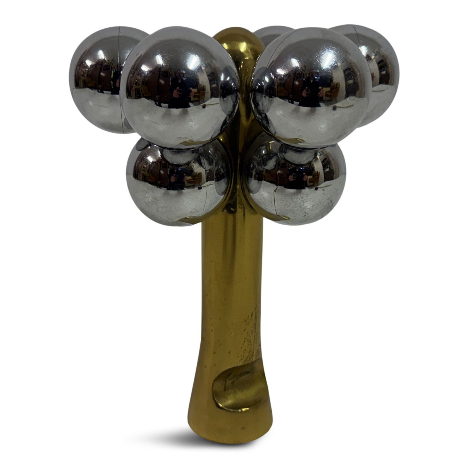 1970s Italian Brass And Chrome Sculpture