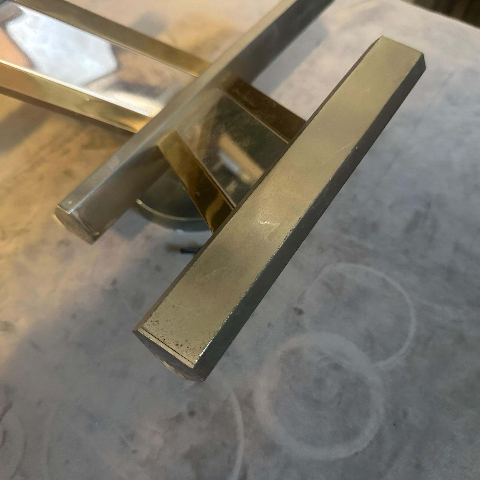 1960s Mid Century Modern Brass And Steel Italian Wall Sconce By Gaetano Sciolari photo for sale