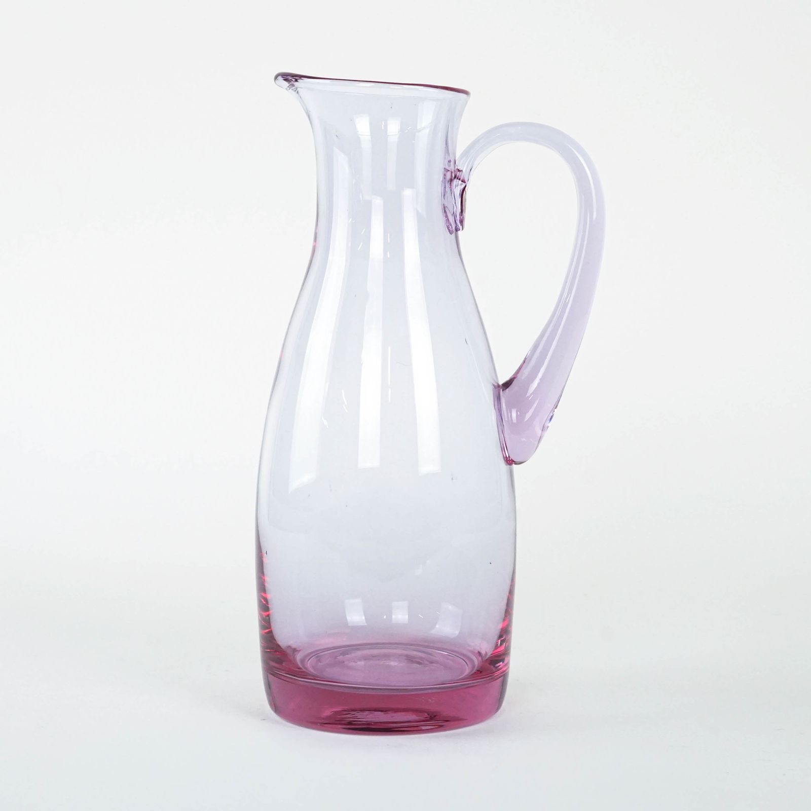 Pink Glass Jug, Italian Design, 1970s, Made In Italy photo furniture