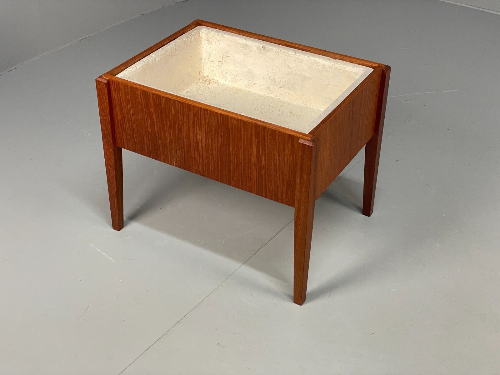 Vintage Teak Flower Planter Drinks Cooler Danish 1960s Mid Century Eb11494 Mwoo
