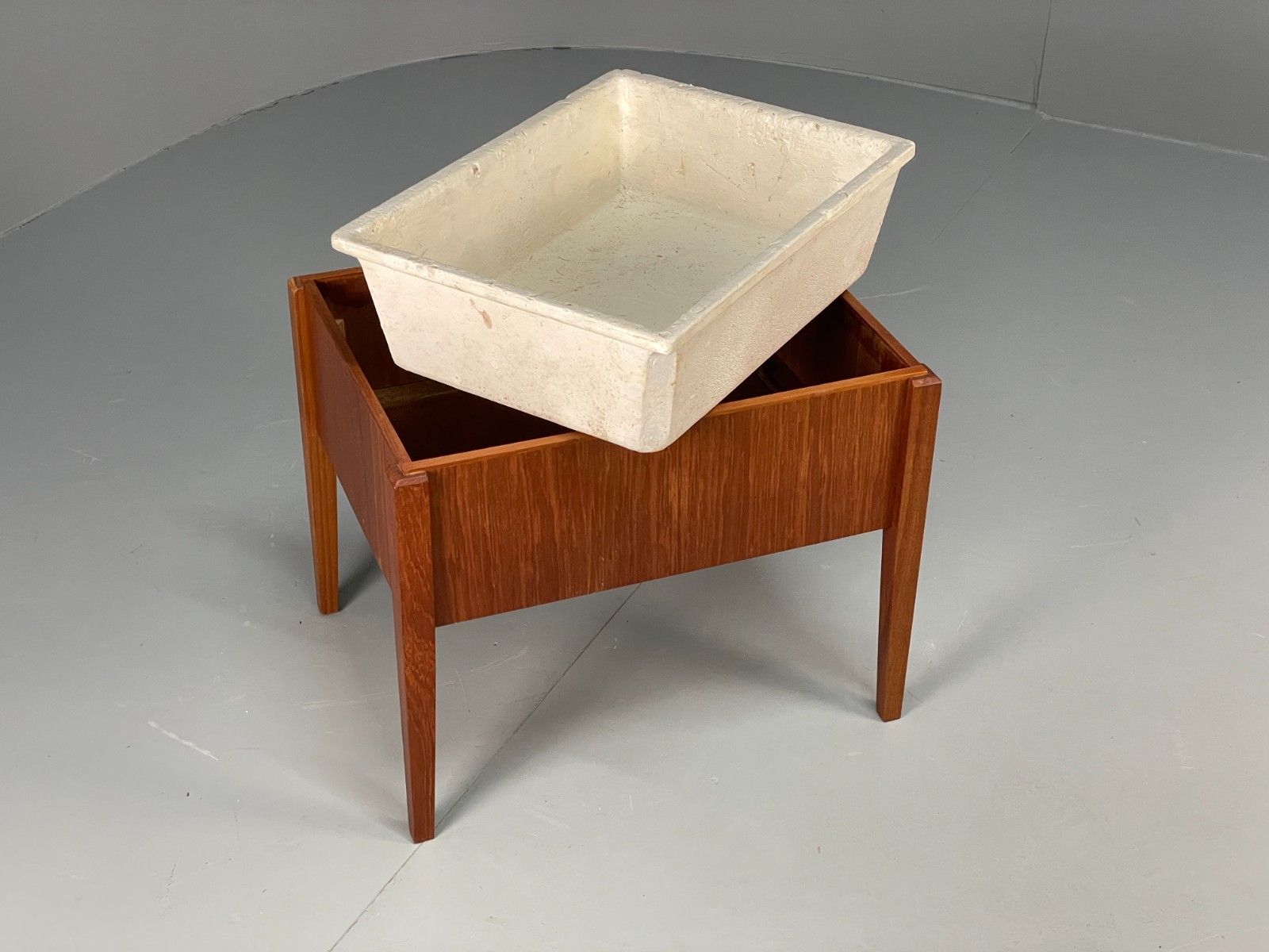 photo for sale Vintage Teak Flower Planter Drinks Cooler Danish 1960s Mid Century Eb11494 Mwoo