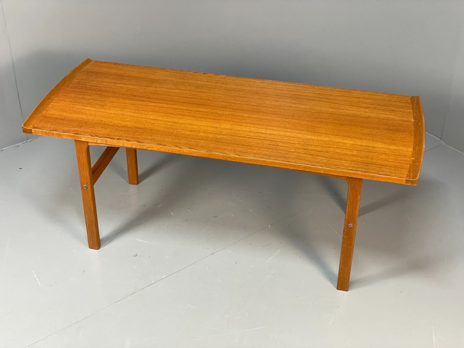 Vintage 1960s Coffee Table Teak & Oak Swedish Mid Century Eb11193 Mwoo photo for sale