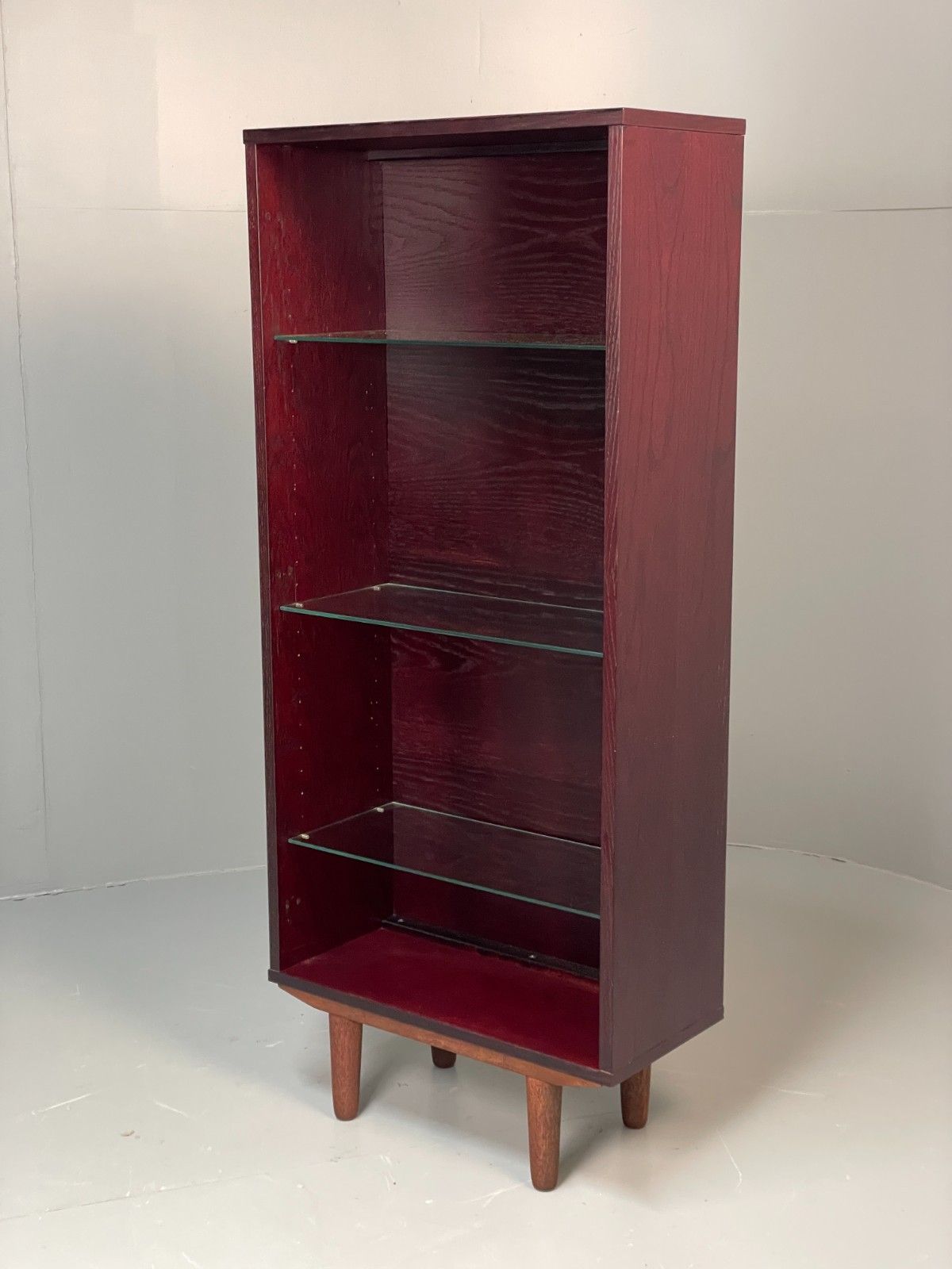 Vintage Dark Oak Bookcase Adjustable Shelf By Beaver & Tapley Eb11500 Mwoo photo for sale