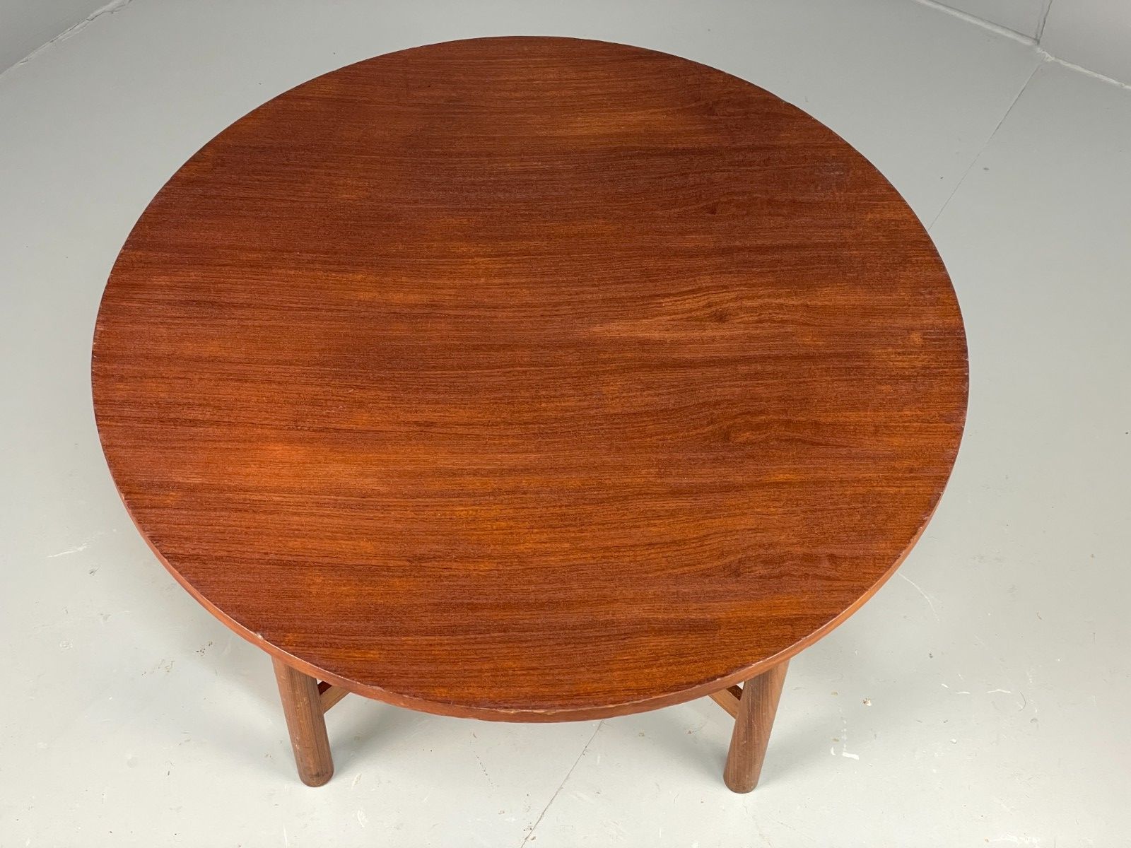 Vintage Teak Coffee Table 1960s Round Shape Mid Century Eb11509 Mwoo photo for sale