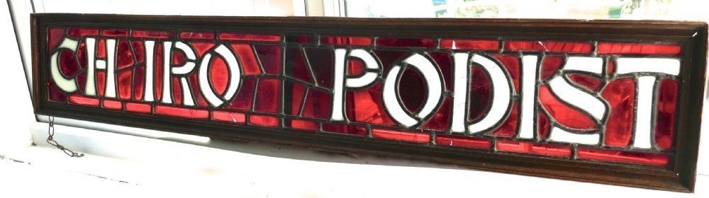 Stained Glass Chiropodist Window Sign photo furniture