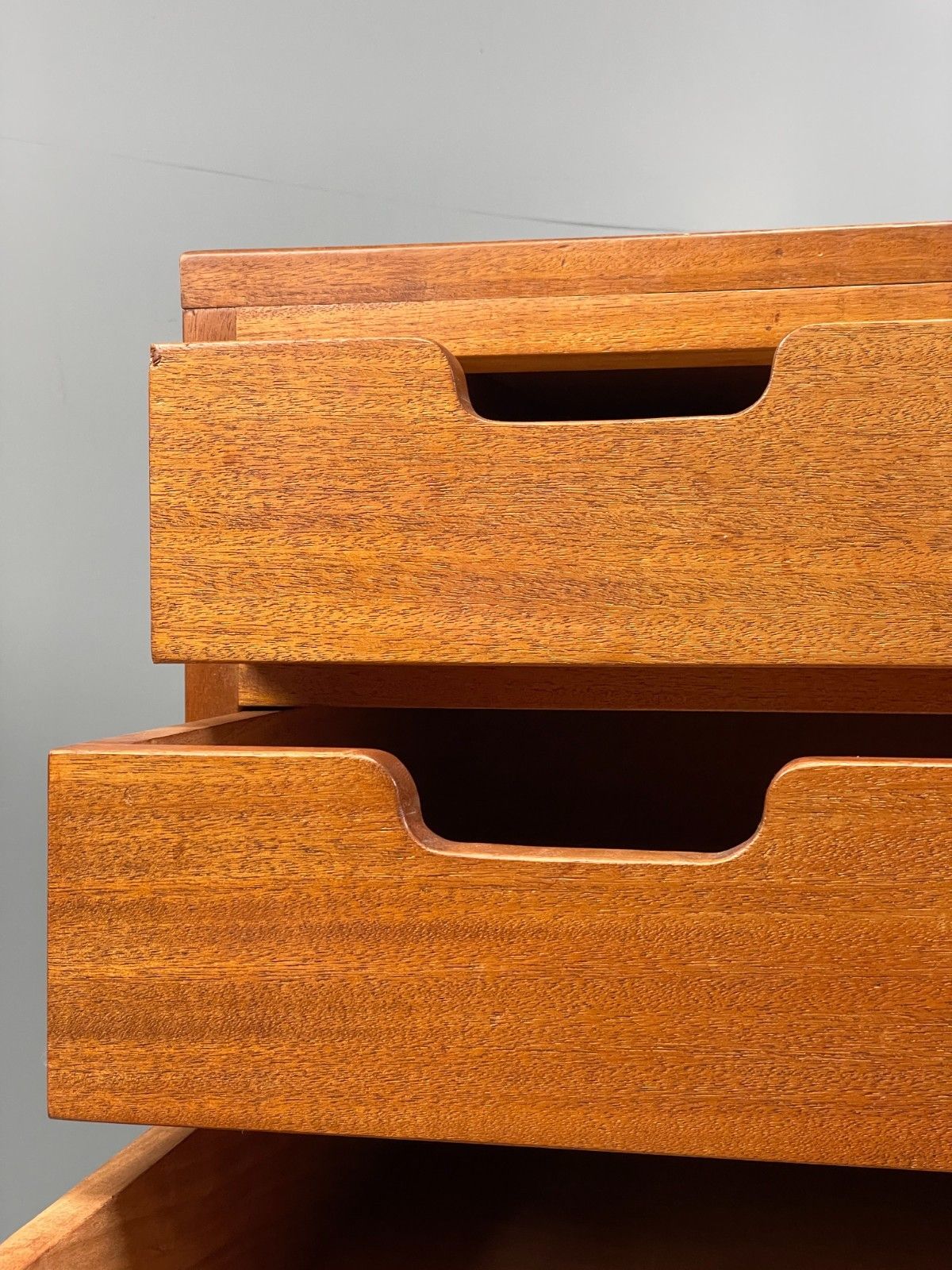 Furniture Vintage Chest Of Drawers 1950s Chunky Solid Mahogany Mid Century Eb11559 Mwoo photo