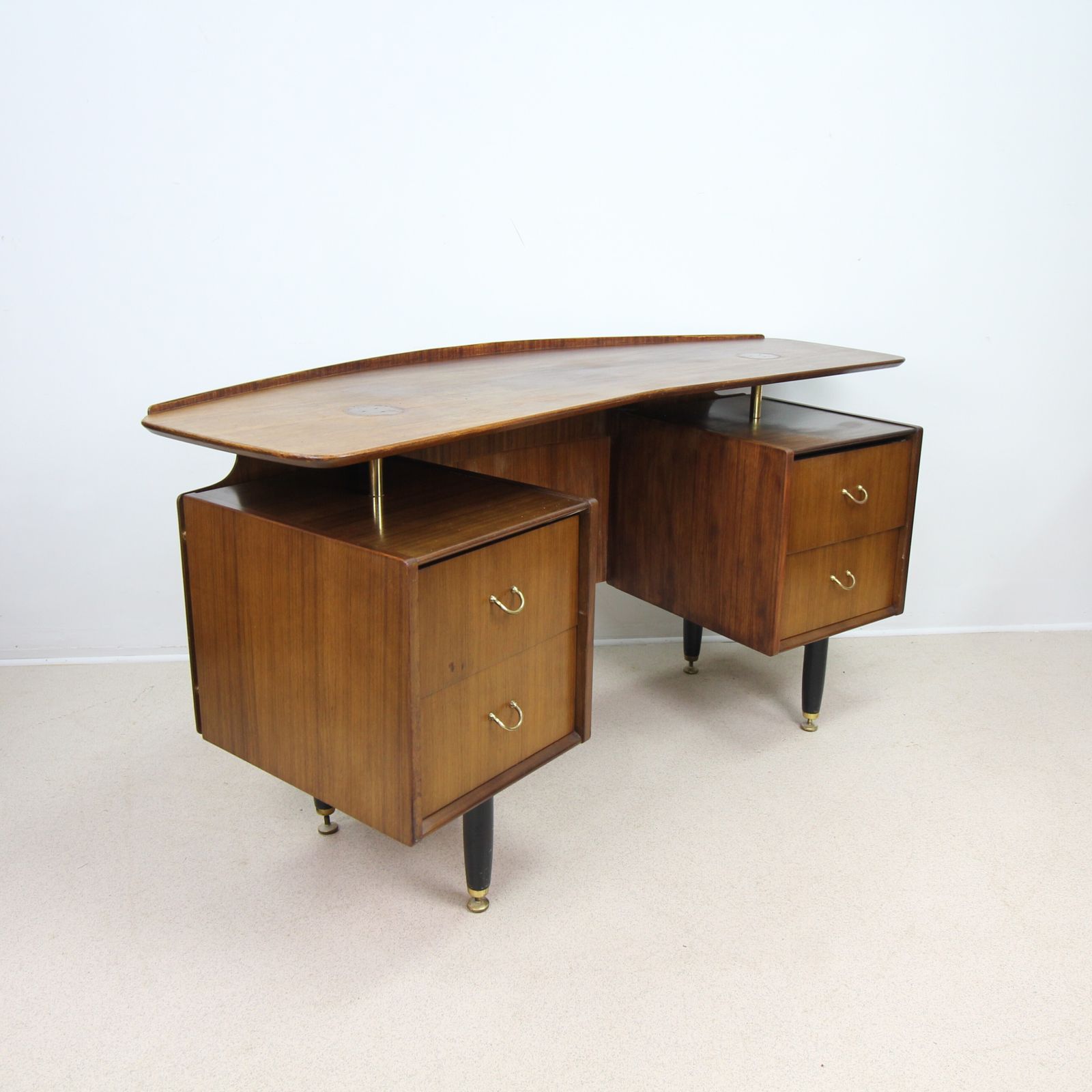 Mid Century Curved Floating Top Desk By E Gomme G Plan photo vintage
