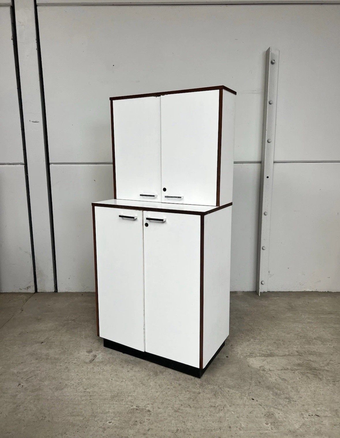 Vtg Late Mid Century Medical Cabinet Sideboard Wall Unit Retro Bookcase 1083